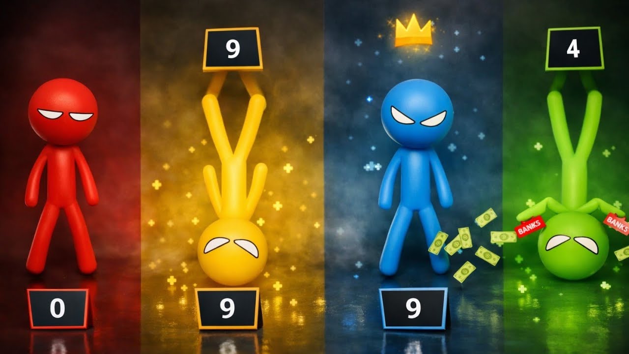 Stickman Party - Tournament Mode 1234Player Random | Gameplay WalkthroughPart 13MiniGames Update