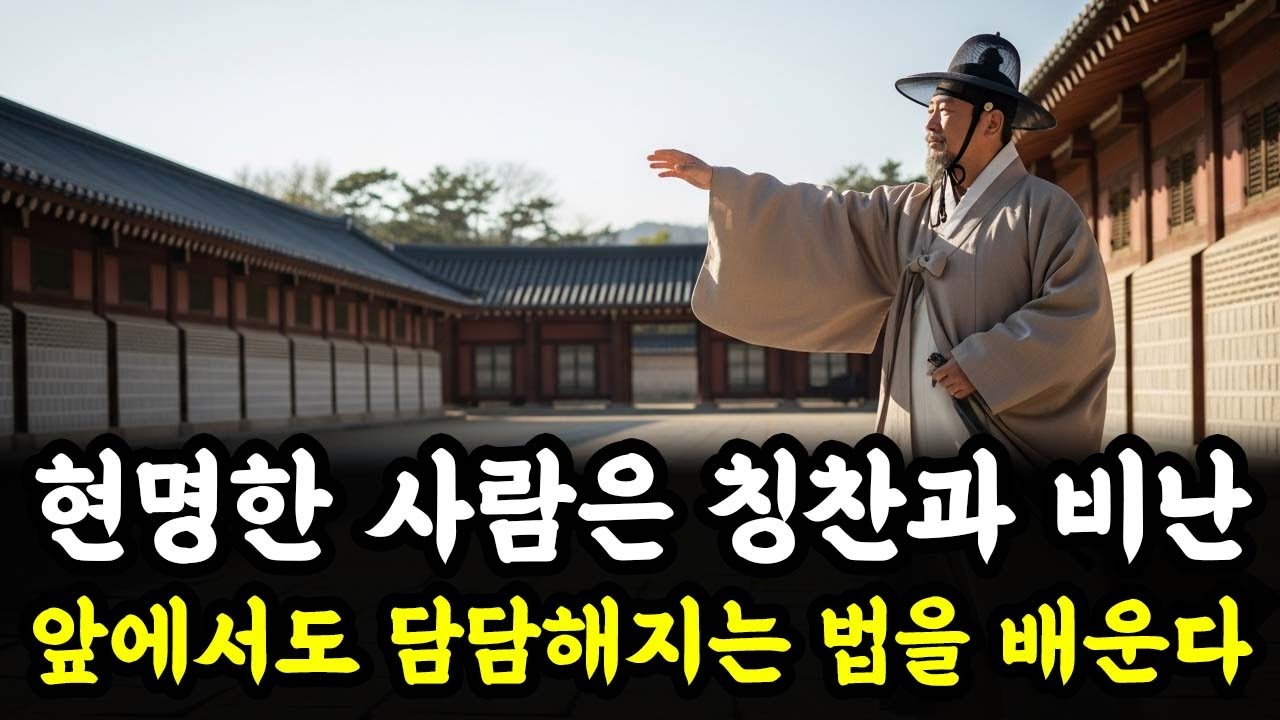 현명한 사람은 칭찬과 비난 앞에서도 담담해지는 법을 배운다 | 인생 철학 | 고인의 가르침