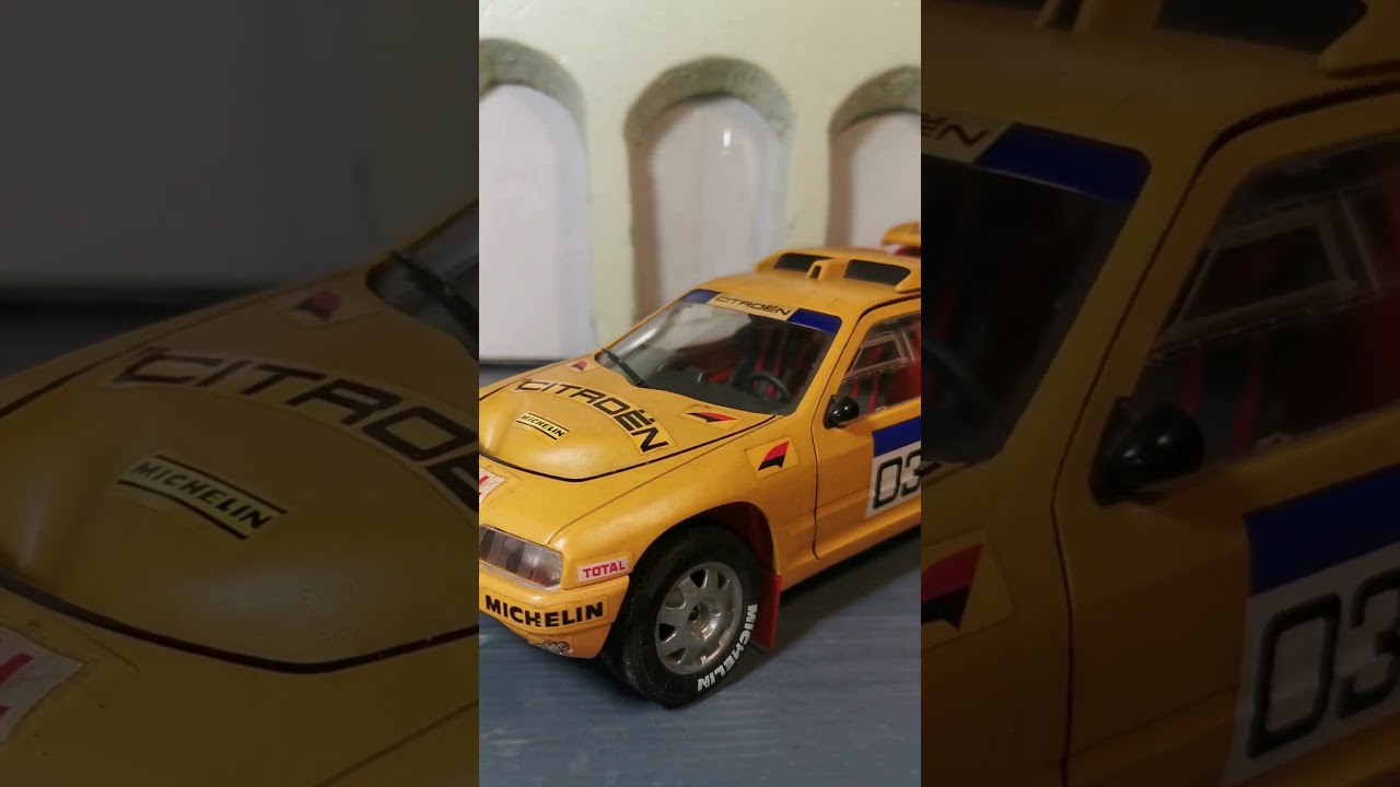 Mitsubishi Pajero Evolution Peterhansel против Citroen ZX в ралли-рейде, масштаб 1/18 #diecastcar...