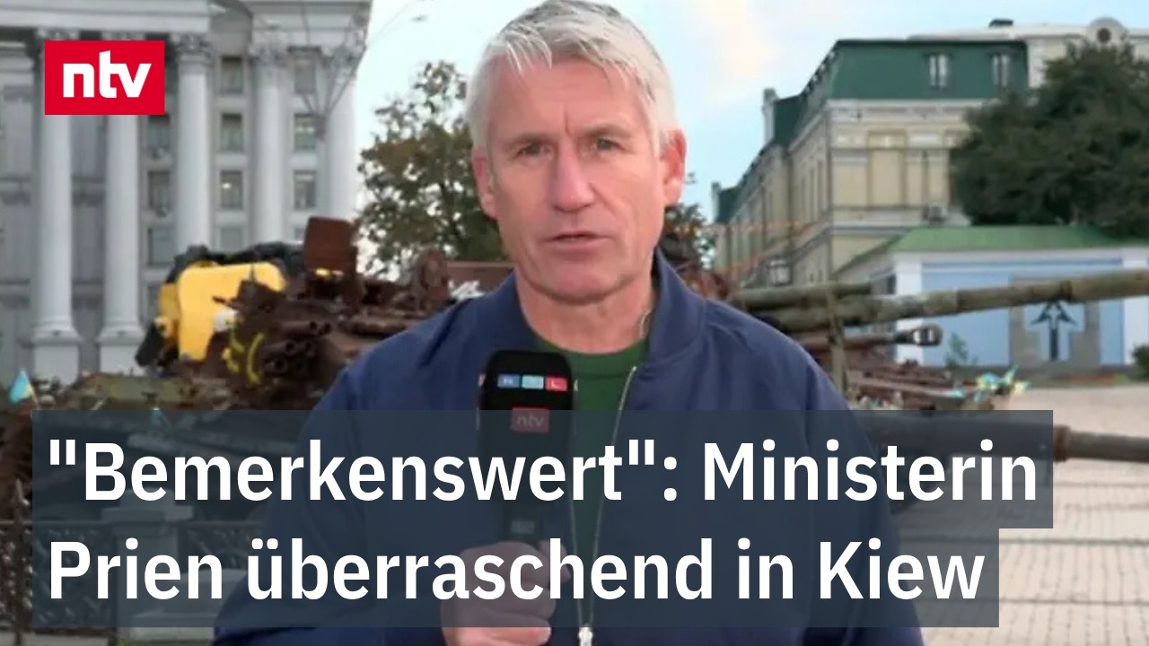 Neben Kanzler Merz ist auch die deutsche Bildungsministerin in Kiew eingetroffen | ntv