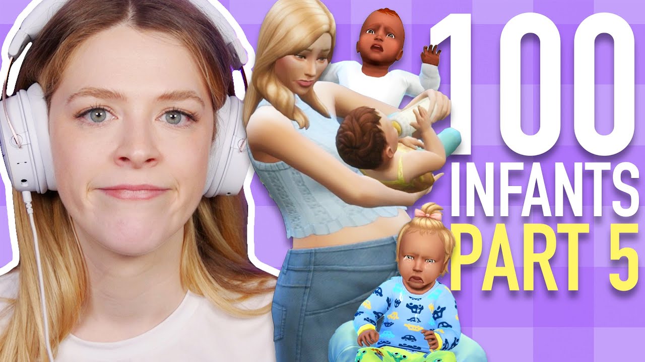 Можно ли вырастить 8 детей с одним родителем в The Sims 4? | 100 BABY CHALLENGE SPEEDRUN | Часть 5