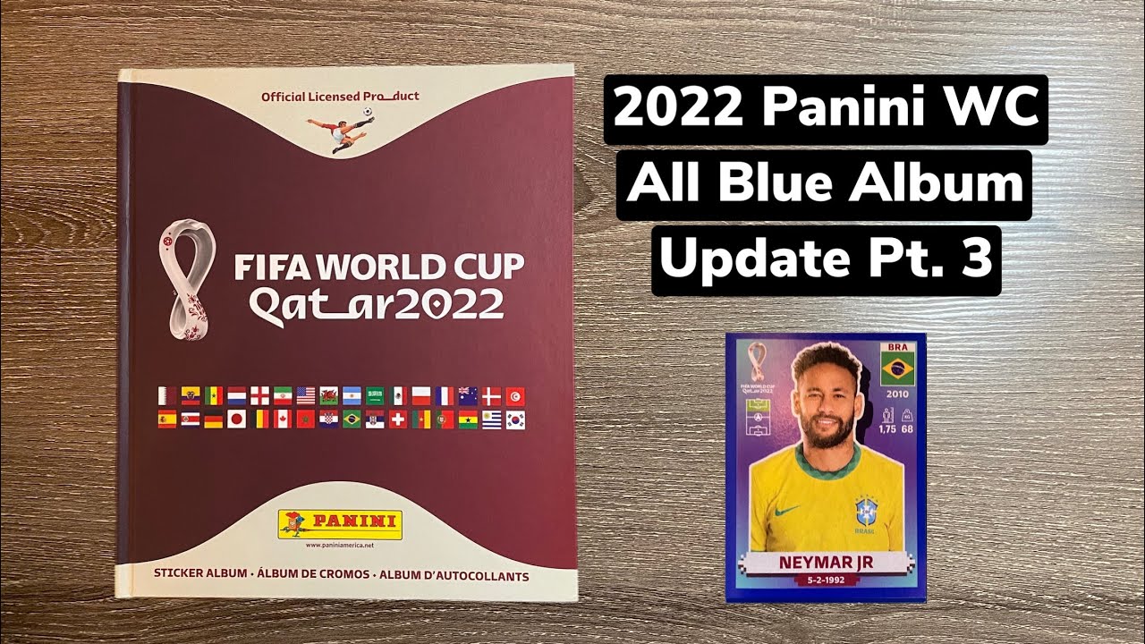 2022 Panini FIFA World Cup Hardcover Blue Parallel Sticker Album Update Part 3 - Complete Teams