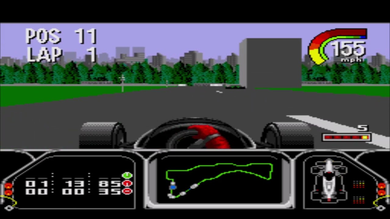 Newman Haas IndyCar featuring Nigel Mansell | Gameplay (Sega Megadrive Videogame)