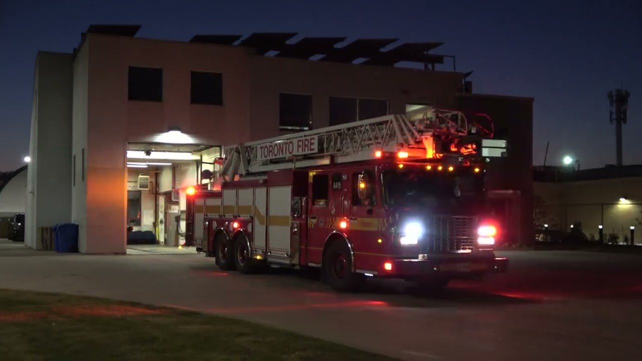 Toronto Fire Aerial 415 Responding