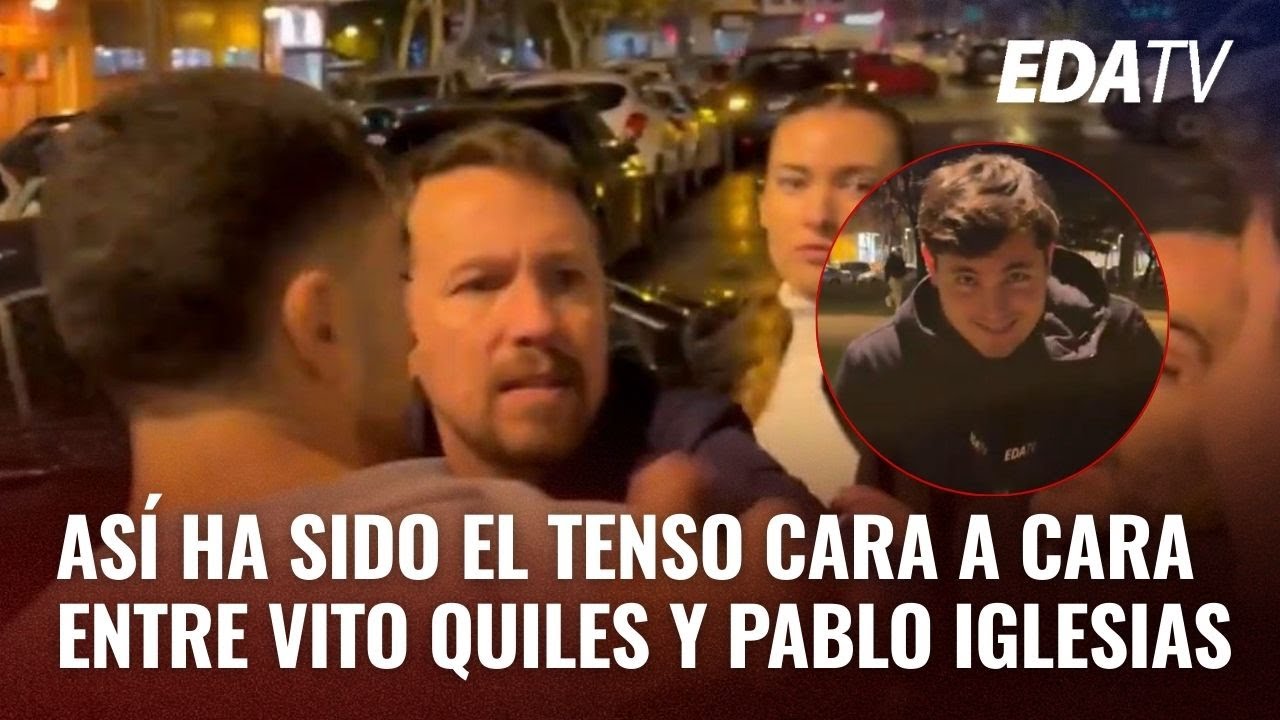 As&iacute; ha sido el tenso cara a cara entre Vito Quiles y Pablo Iglesias