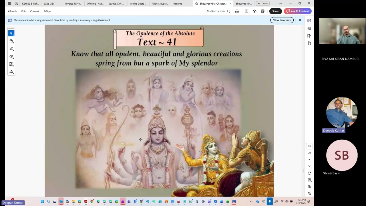 Bhagavad Gita Ch.10 Review & Ch.11 (Verses 1–18) | Krishna’s Opulences & Universal Form