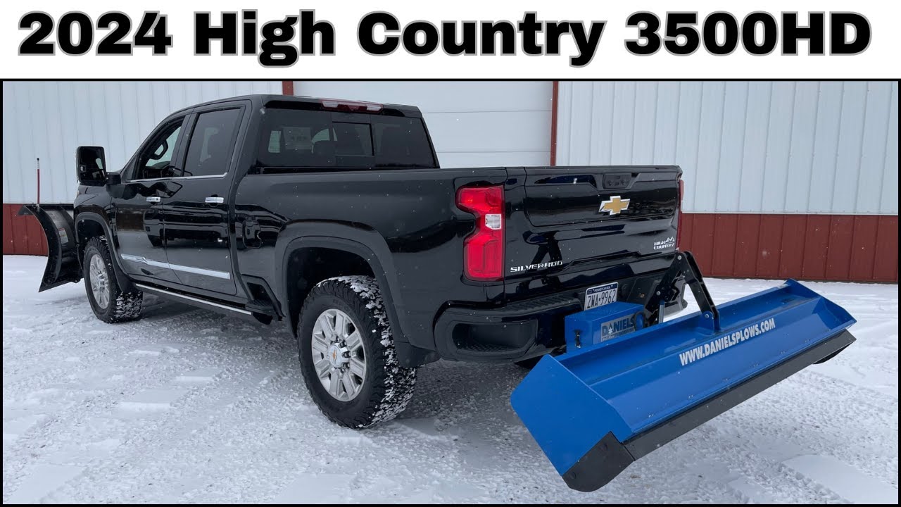 2024 Silverado 3500 High Country Western V Plow & Daniels Pull Plow Setup
