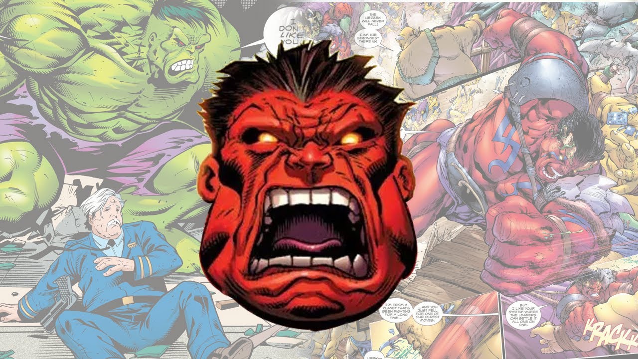 Historia completa de Hulk rojo
