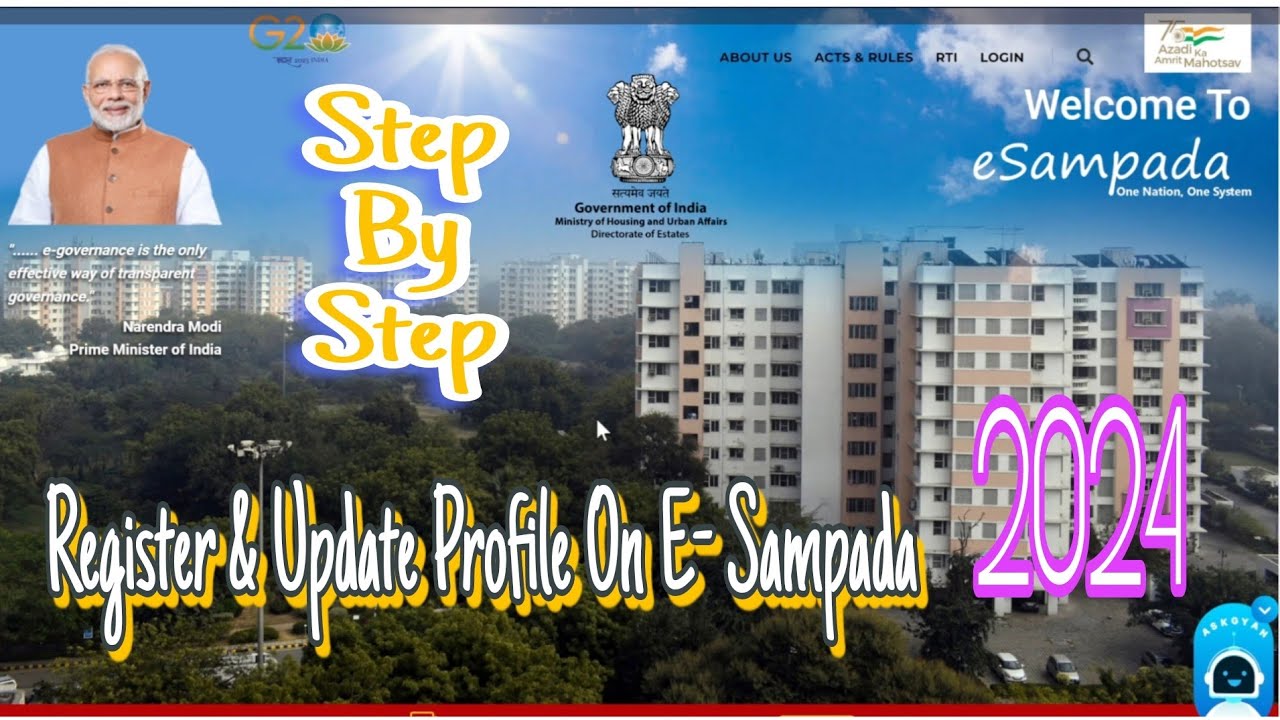 How to create an E-Sampada Account, How to create an account on E-Sampada
