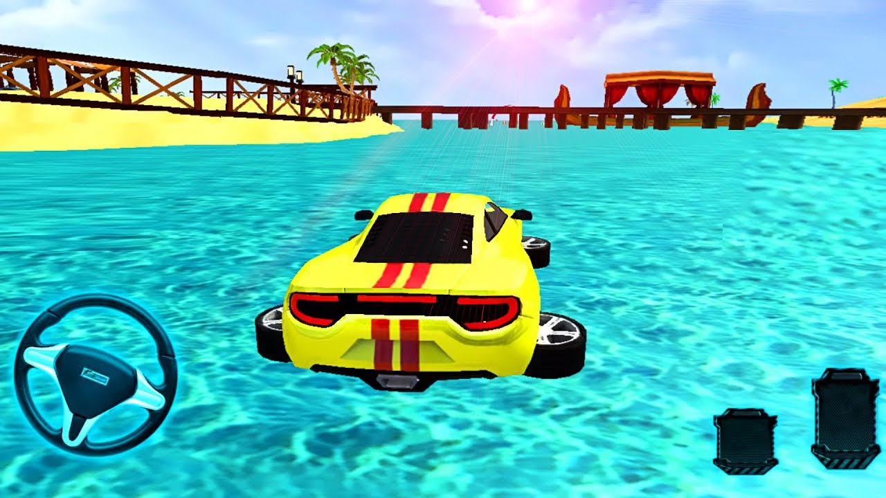 Water Surfer Car Floating Race - Android GamePlay