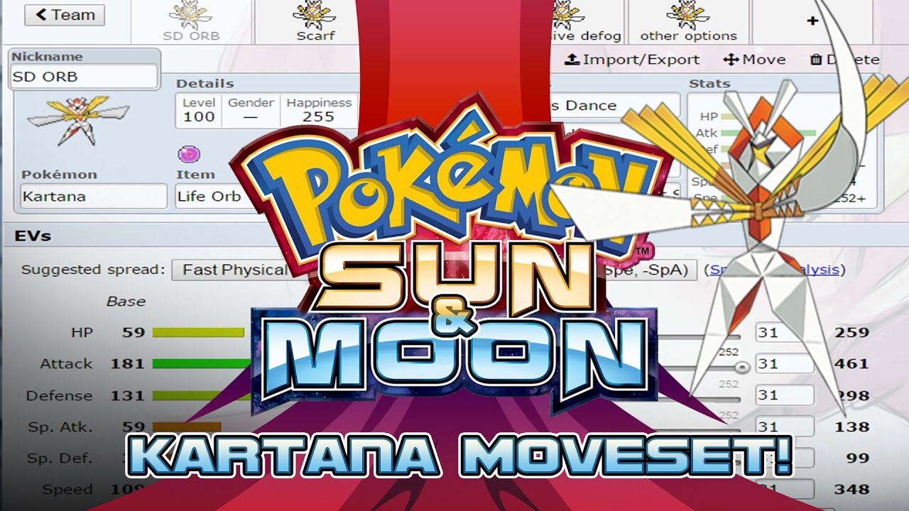 Kartana Moveset Guide! How to use Kartana! Pokemon Sun and Moon! w/ PokeaimMD!