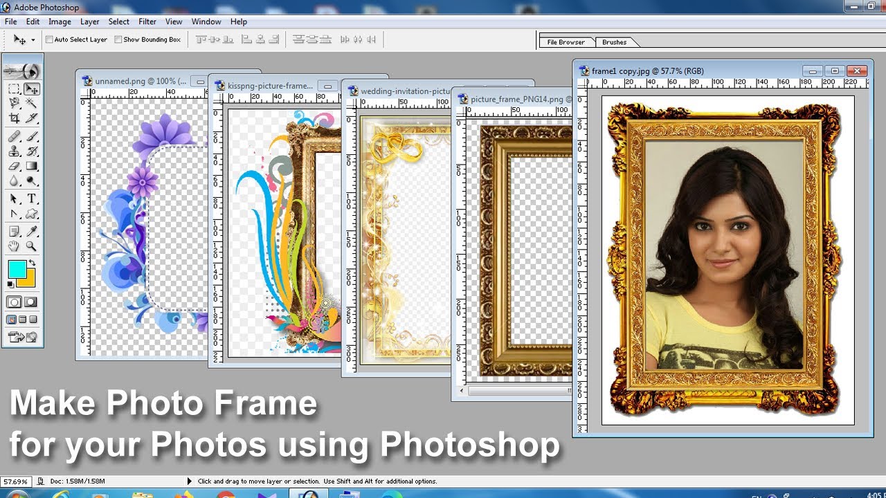 Easiest Way to Make Photo Frame in Photoshop 7.0 🔥🔥🔥
