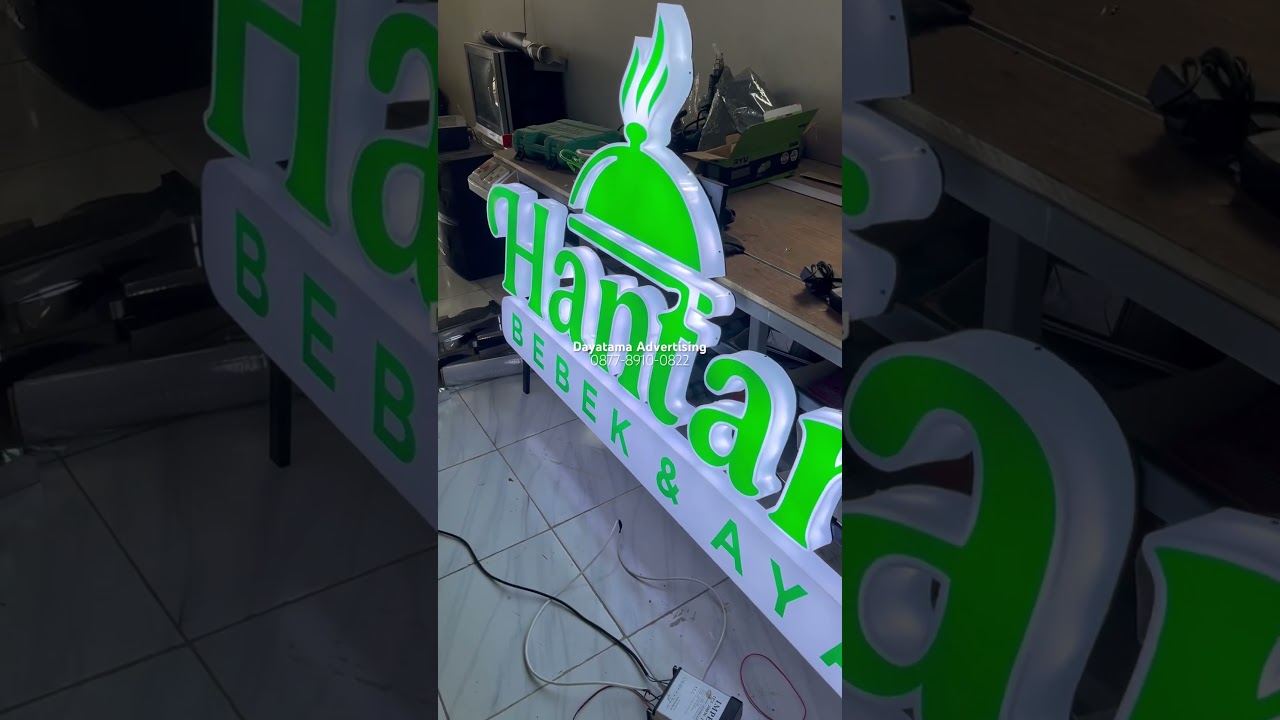 Akrilik Huruf Timbul #fyp #viralvideo #huruftimbul #neonbox #papannama #dayatamaadvertising