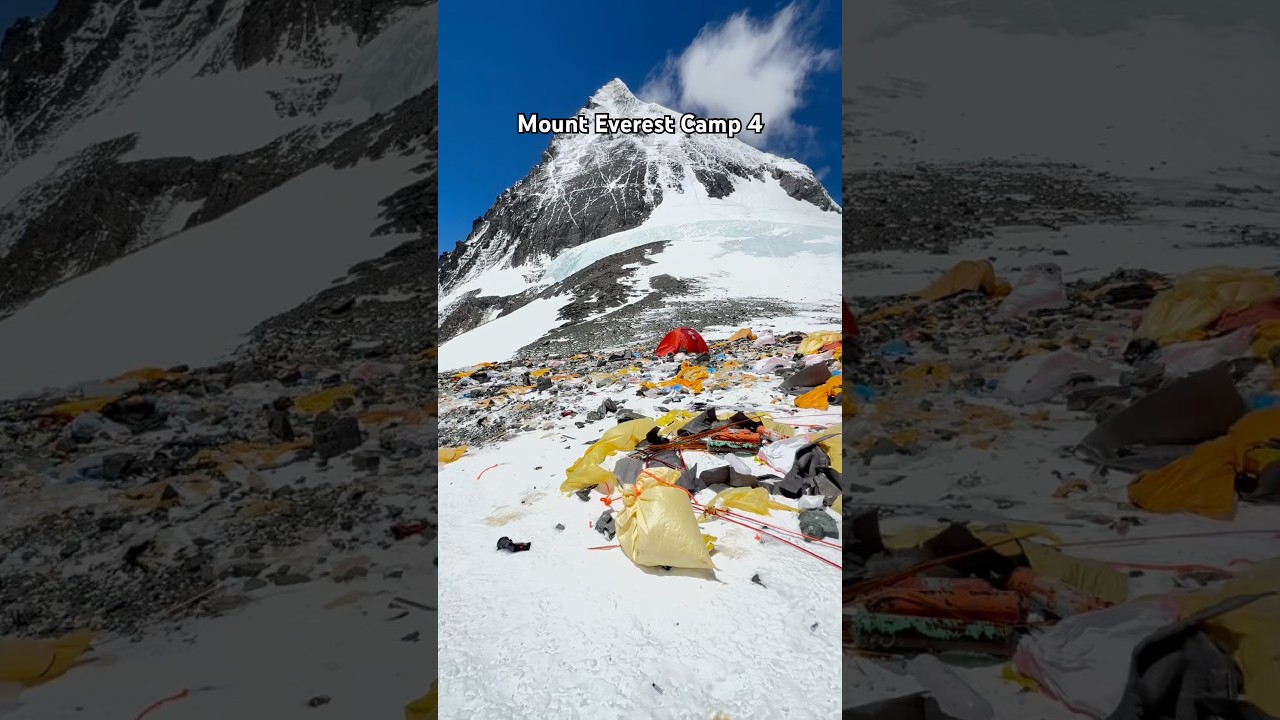 Mount Everest Camp 4 Trash & Pollution Reality #Everest #shorts