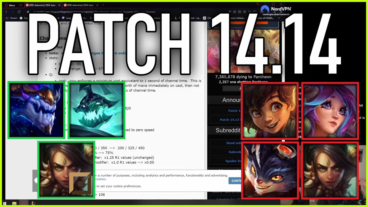 Nemesis reacts to PBE Changes 14.14