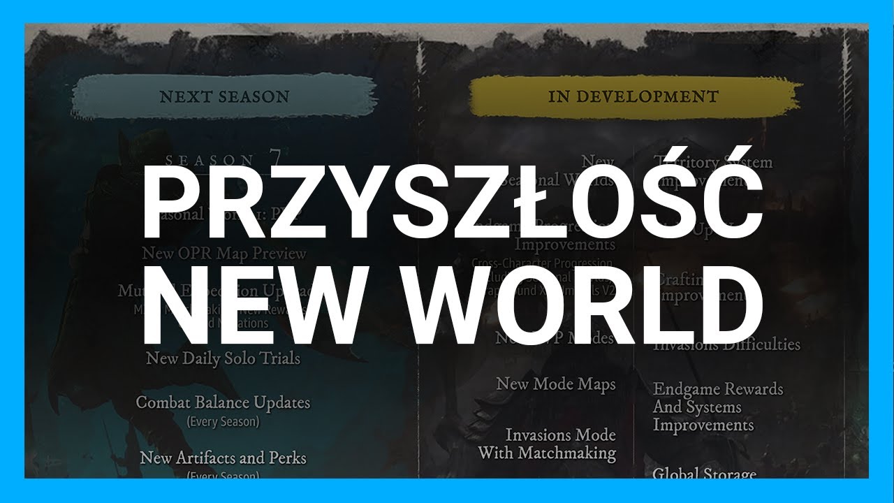 SERVERY SEZONOWE W NEW WORLD - ROAD MAP