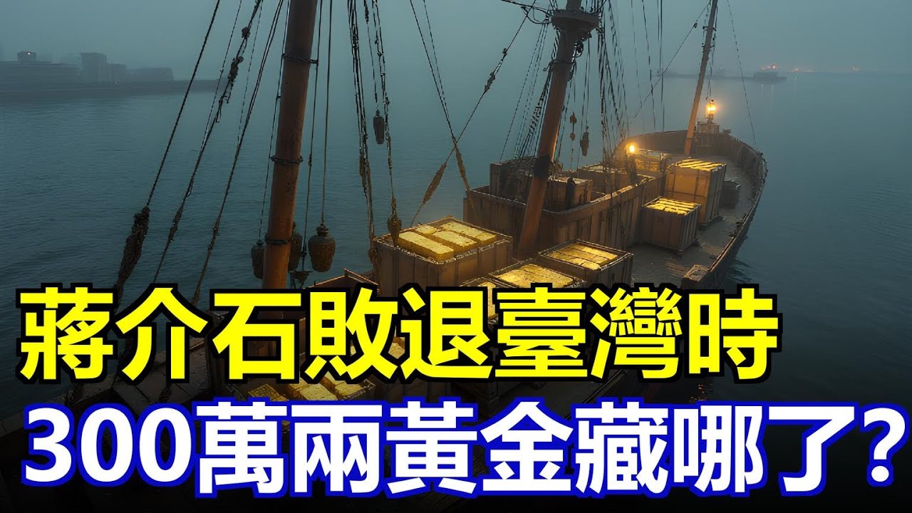 蔣介石敗退台灣時，把300萬兩黃金藏在了哪裏！蔣介石在敗退前夕，秘密運走國庫幾乎全部家底，上演了一場驚天“黃金大逃亡”！ #歷史謎團 #黃金大轉移 #蔣介石秘史 #文園金庫