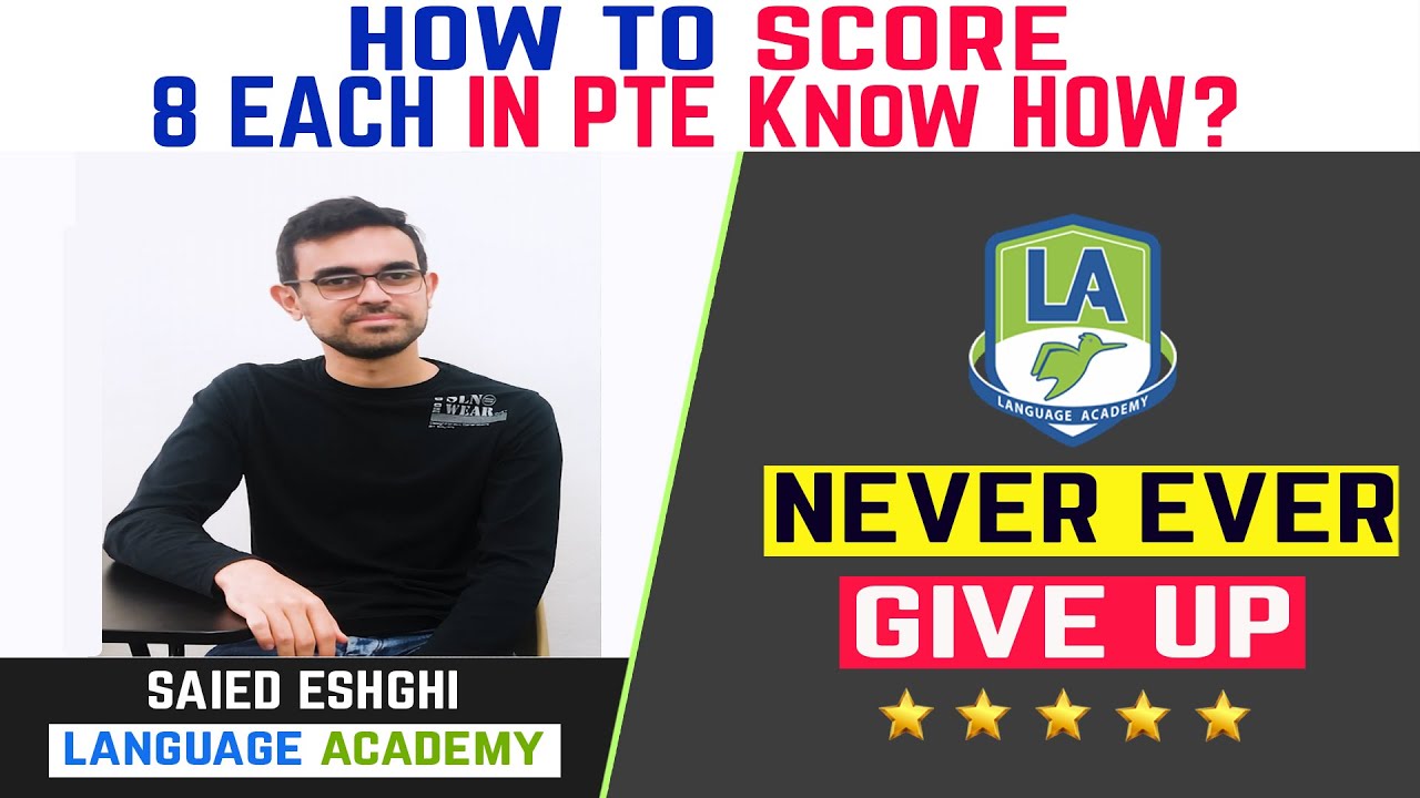 Saied Eshghi from Iran | 8 Each in PTE | New Speaking Strategies | Language Academy Sydney CBD