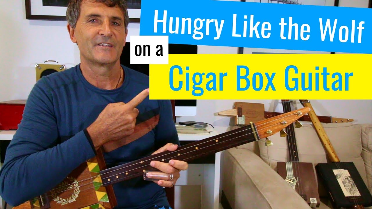 Hungry Like the Wolf by Duran Duran 3 string cigar box guitar lesson