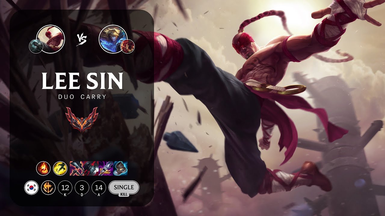 Lee Sin ADC vs Ezreal - KR Grandmaster Patch 13.18