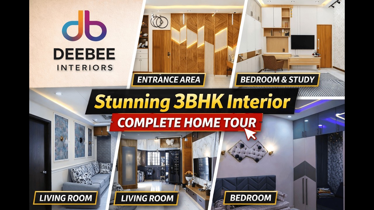 Beautiful 3BHK Flat Interior | Smart & Stylish Home Design