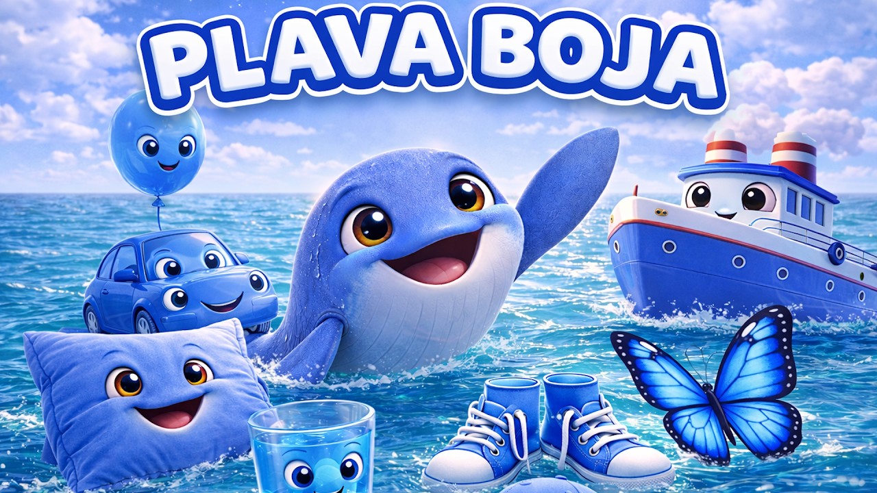 PLAVA BOJA ZA NAJMLADJE | KIT UČI BOJE S DJECOM 🐋