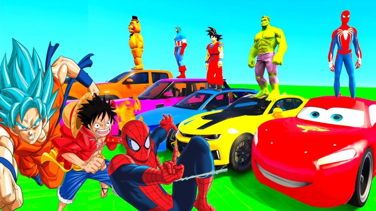 grand gta Superheroes on a motorcycle the Spider-Man Bridge GTA 5