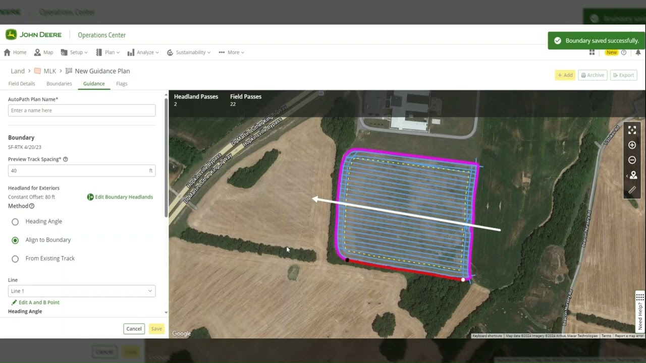 Autopath From Boundaries Setup In Operations Center