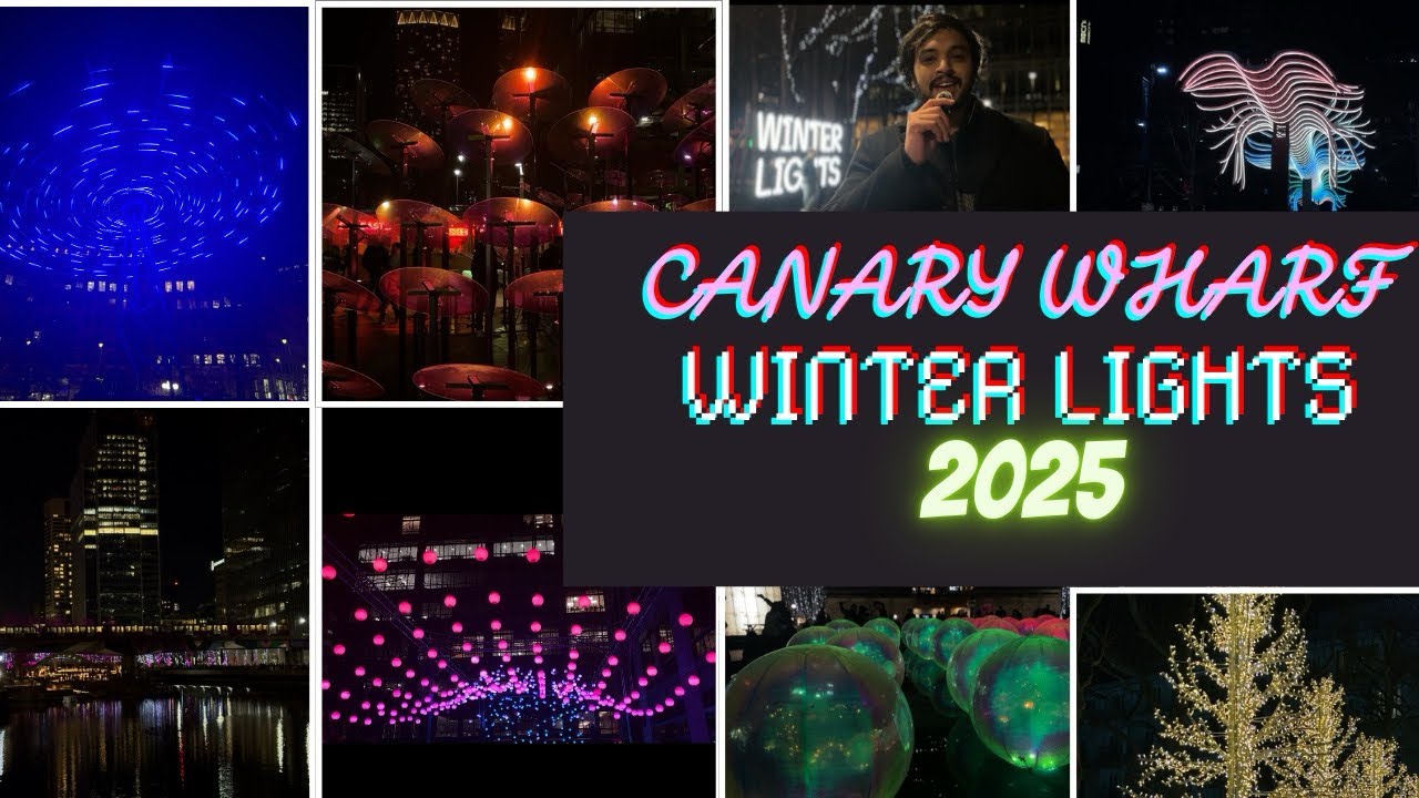 Canary Wharf Winter Lights Festival 2025 – A Must-See Light Show in London!