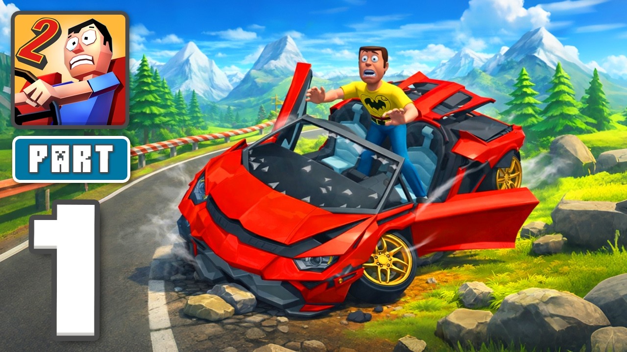 Faily Brakes 2 - Gameplay Walkthrough Part 1 - Downhill Disaster Ride (iOS, Android)