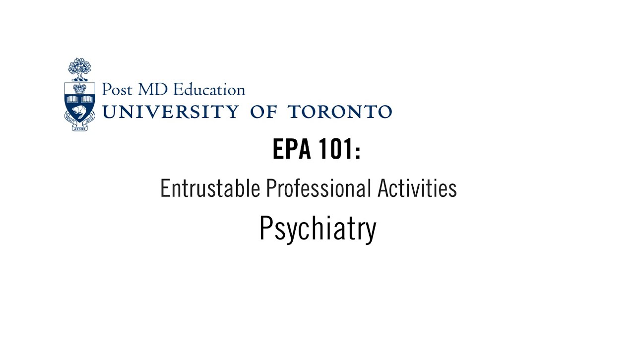 EPA 101 Psychiatry