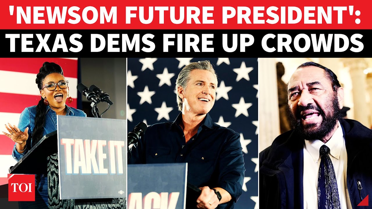 'Newsom Has Our Backs': Crockett, Al Green Electrify Crowds, Surprise Rally For 2028 Race