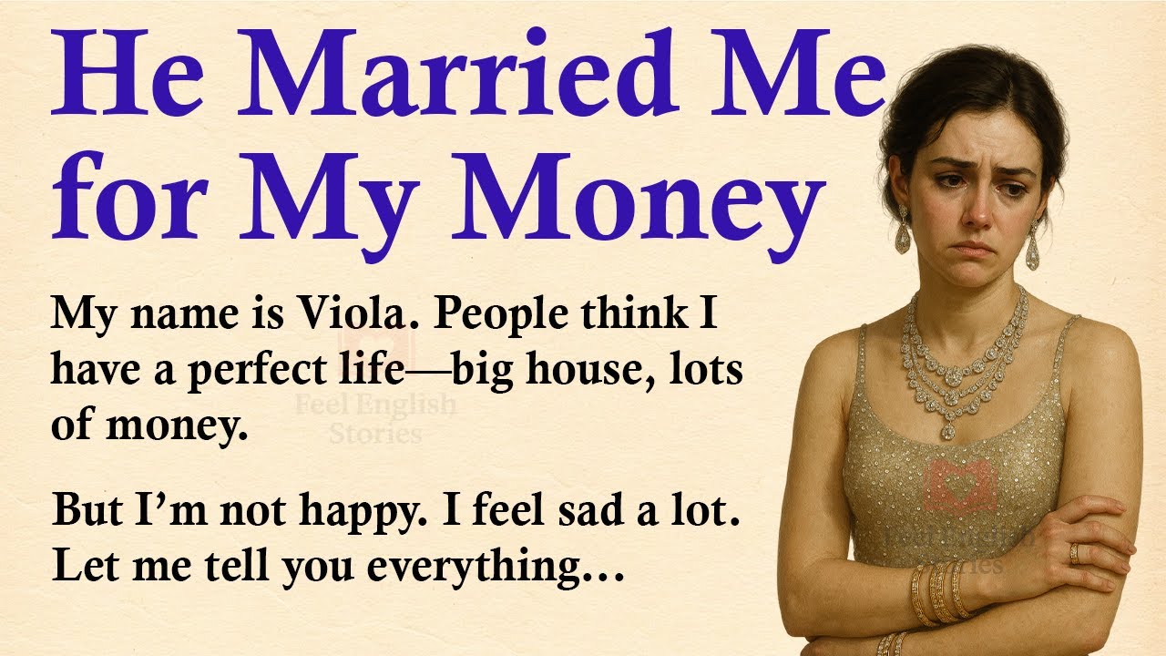 He Married Me For My Money ✅ Emotional English Story (A1–A2 Level) ✅