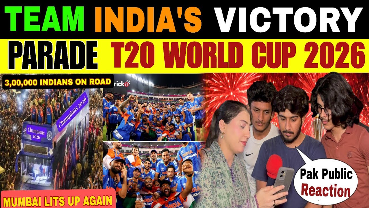 TEAM INDIA'S VICTORY PARADE T20 WORLDCUP 2026 | 3,00,000 PUBLIC LIVE 🔴