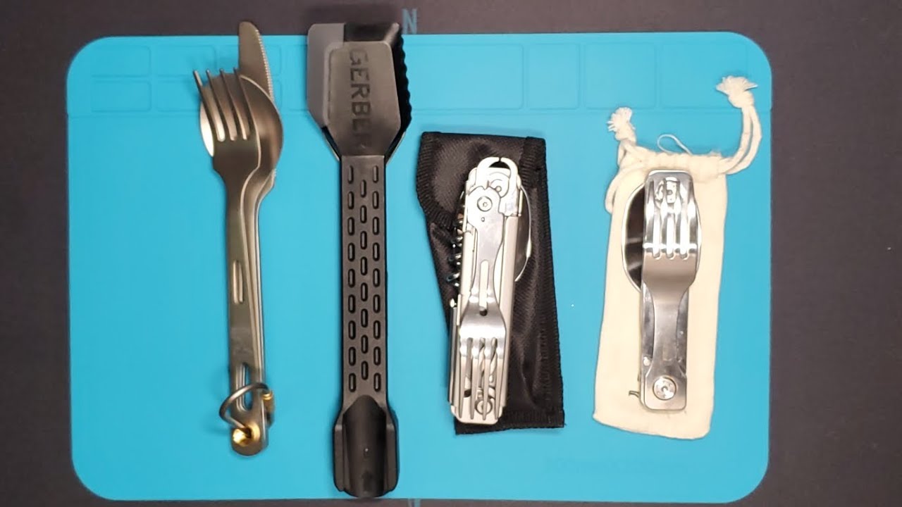 OLIFE OTiCLE01, GERBER ComplEAT, HAYVENHURST Camping Utensils 4in1, ROXON C1 3in1 Camping utensils.