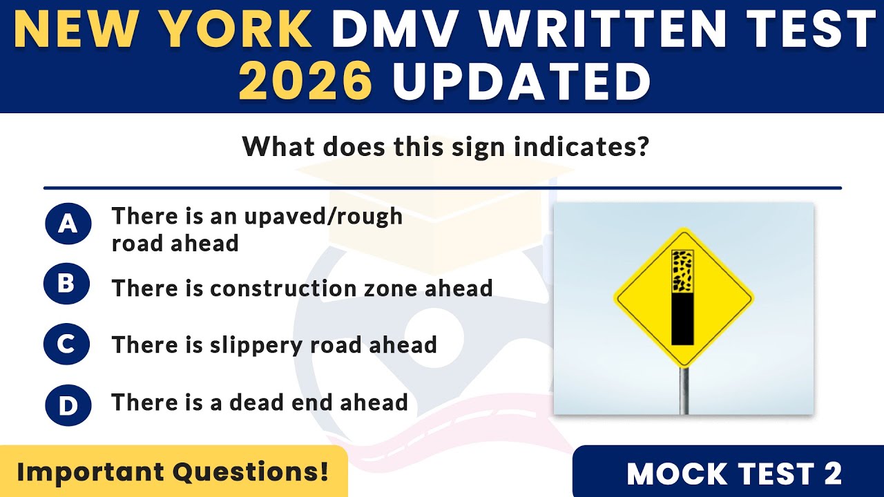 DMV New York Driving Test 2026 &ndash; NY Written Test Practice Exam 2026 &ndash; Mock Test 2