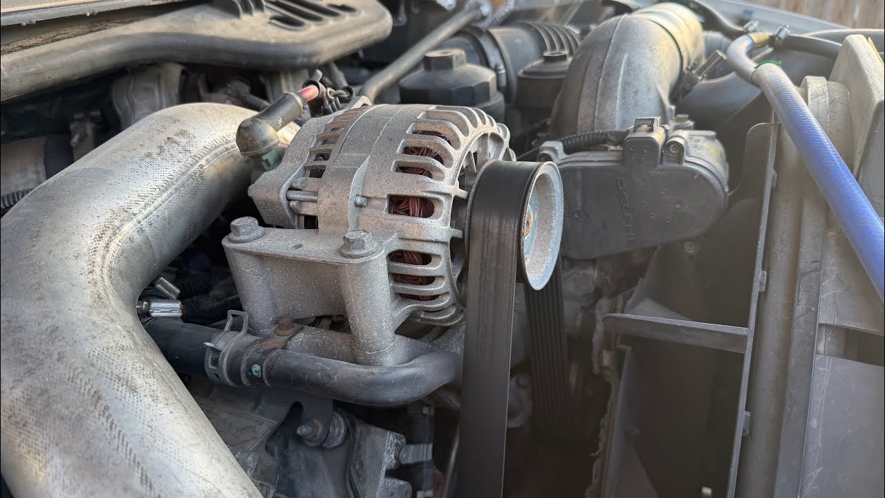 Easy How to Replace Alternator and Remove Serpentine Belt 2003 Excursion 6.0