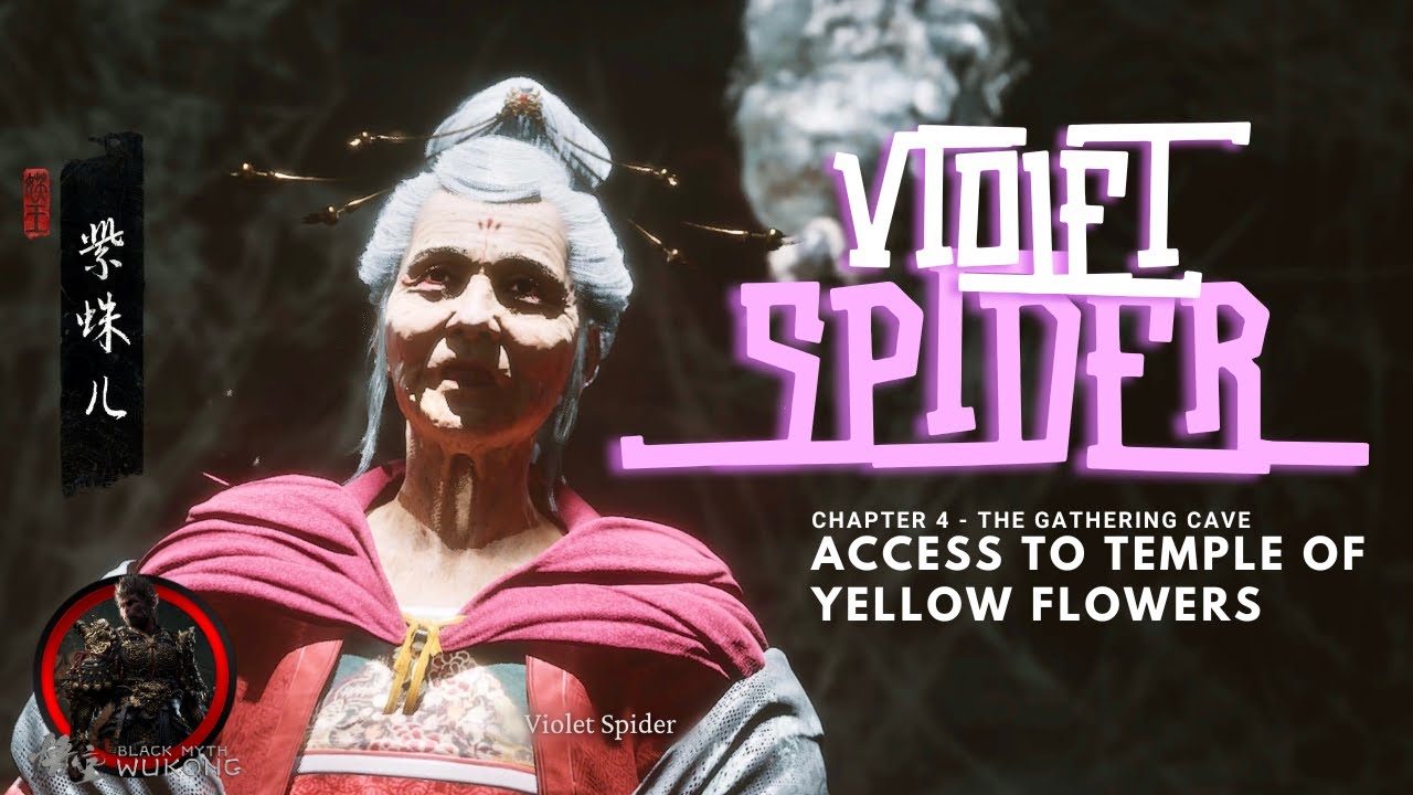 Black Myth: Wukong | Violet Spider Full Boss Fight - Spider Celestial Staff! | The Gathering Cave 🕷️