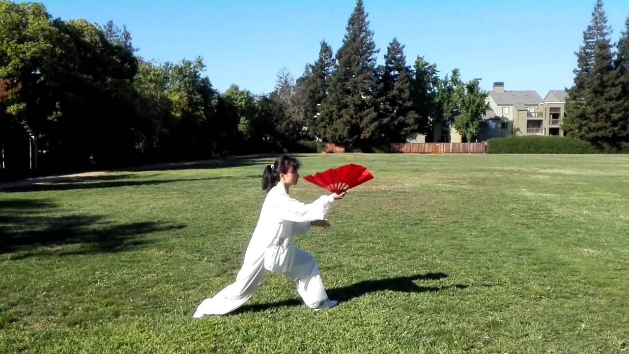 Tai Ji Fan Form 36#(36式太極扇) #follow me# (背面慢版)  陳健演示
