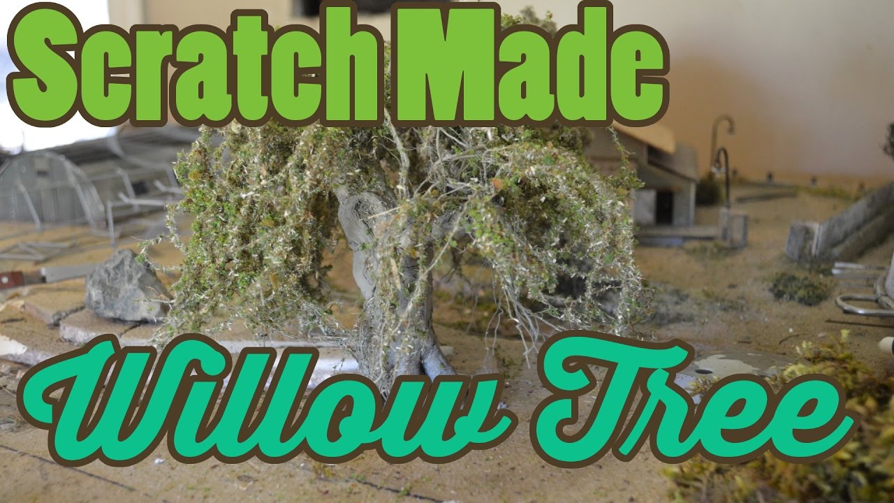 Hand made hoscale willow trees | moss vines terrain