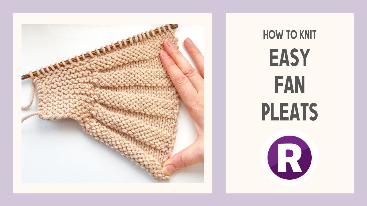 How to Knit: Horizontal Pleats | Easy Stockinette & Reverse Stockinette Stitch Stretchy Stripes