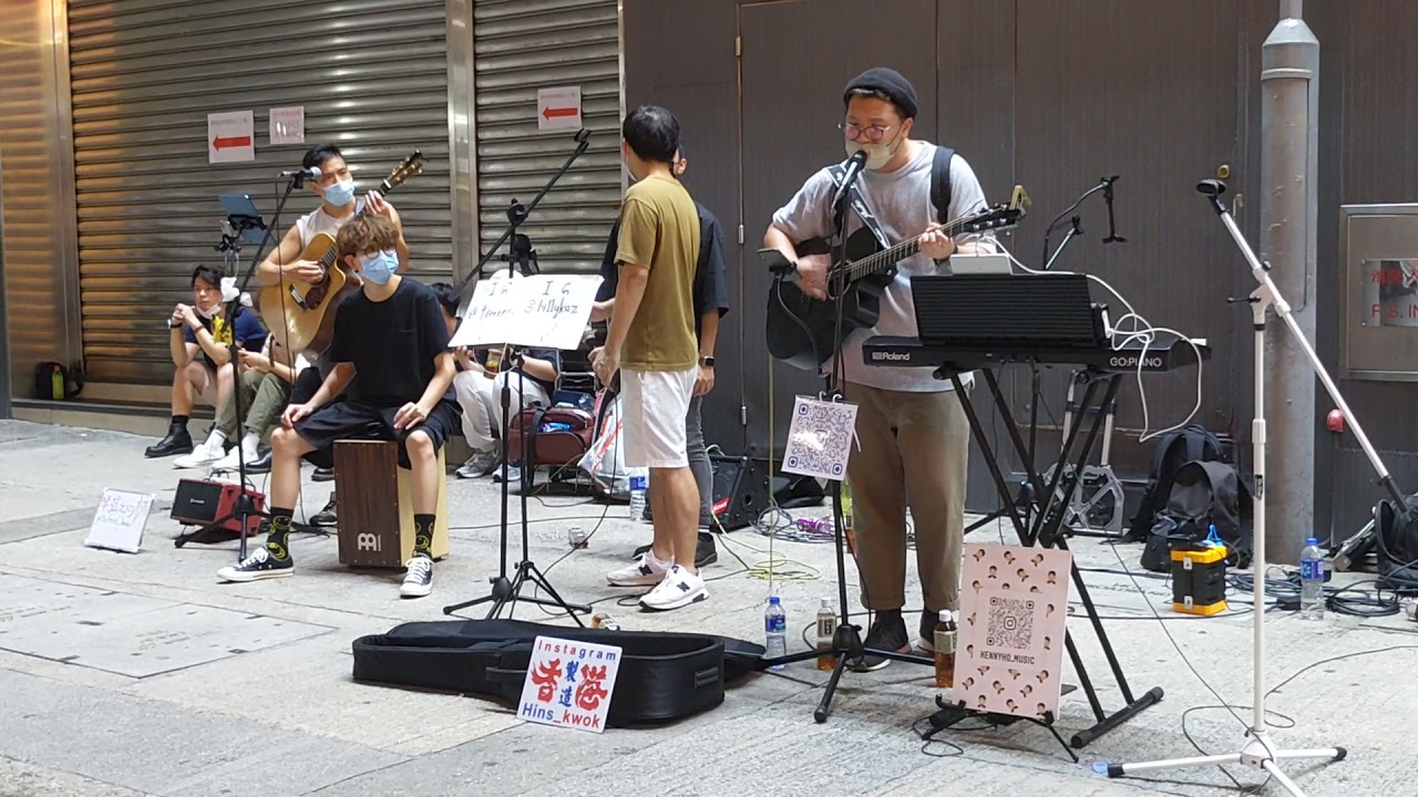 無賴 / Lego House / 未來見 (Cover by 吳林峰 + Kinsiu + Sing) @旺角銀行中心Busking 2021.05.29