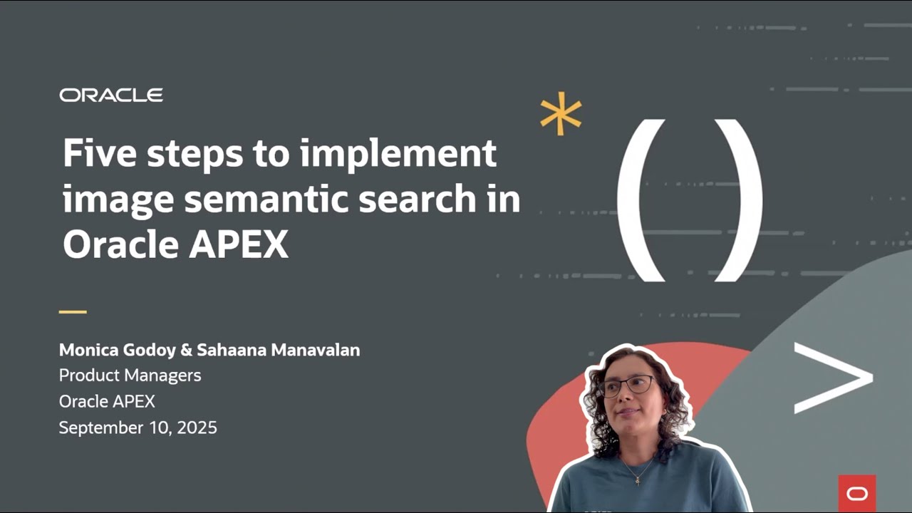 Developer Coaching - Five steps to implement image semantic search in Oracle APEX