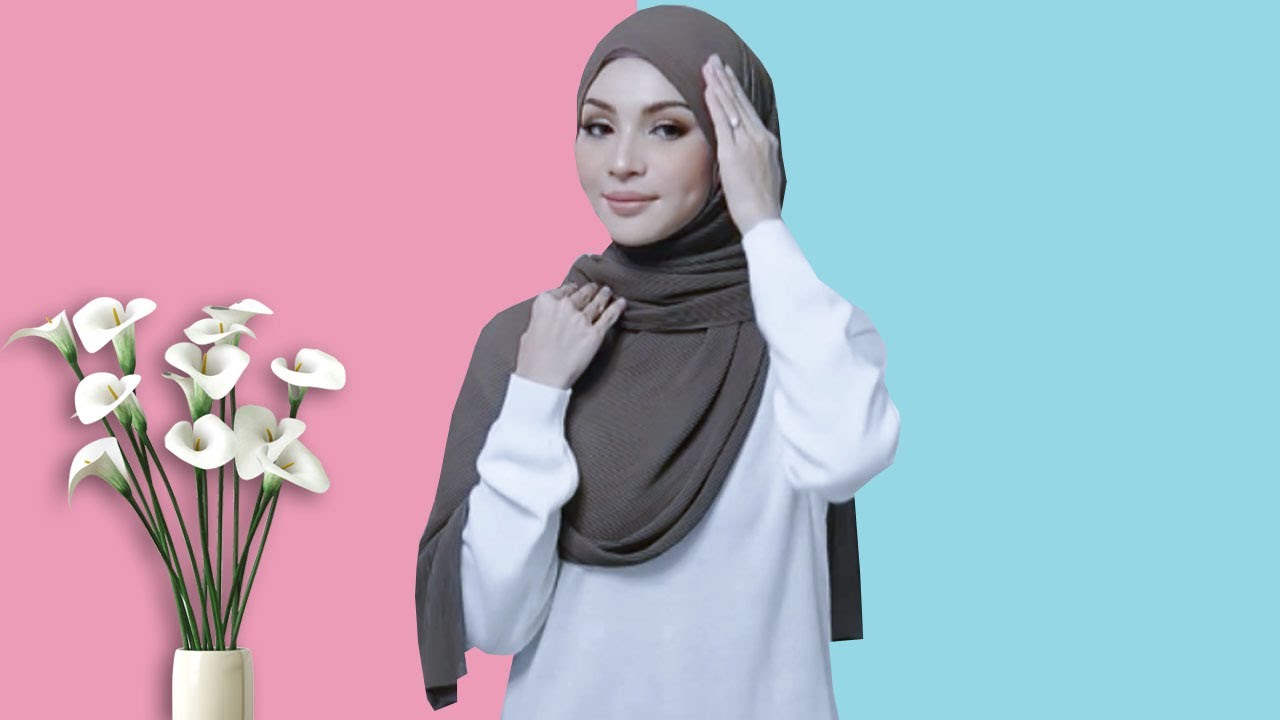 9 GAYA CANTIK – CARA PAKAI SELENDANG PANJANG TERKINI SIMPLE DAN CANTIK – QotrunNada