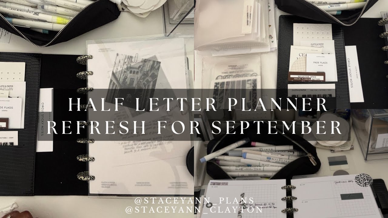 Refresh my disc bound half letter planner for back to work