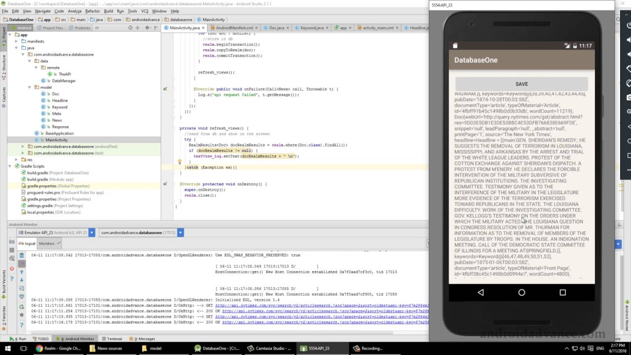 Android Database Tutorial (2/3) - RealmDB  (alternative to SQLite)
