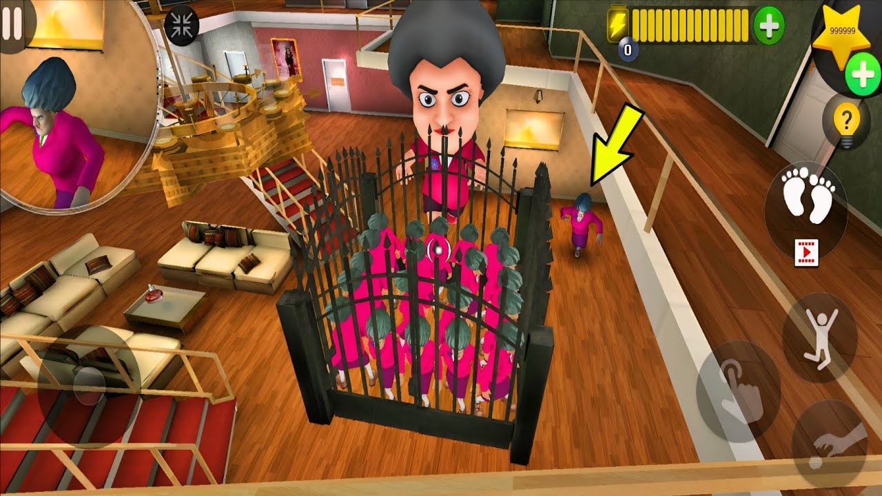 Я поймал армию клонов мисс Т! Гигантская учительница сошла с ума! | Страшная учительница 3D