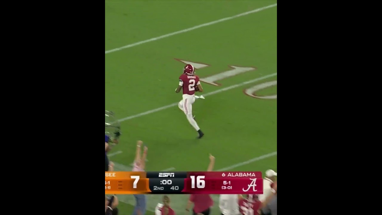 99-YARD PICK SIX FOR ALABAMA AGAINST TENNESSEE 🔥 #cfb #shorts