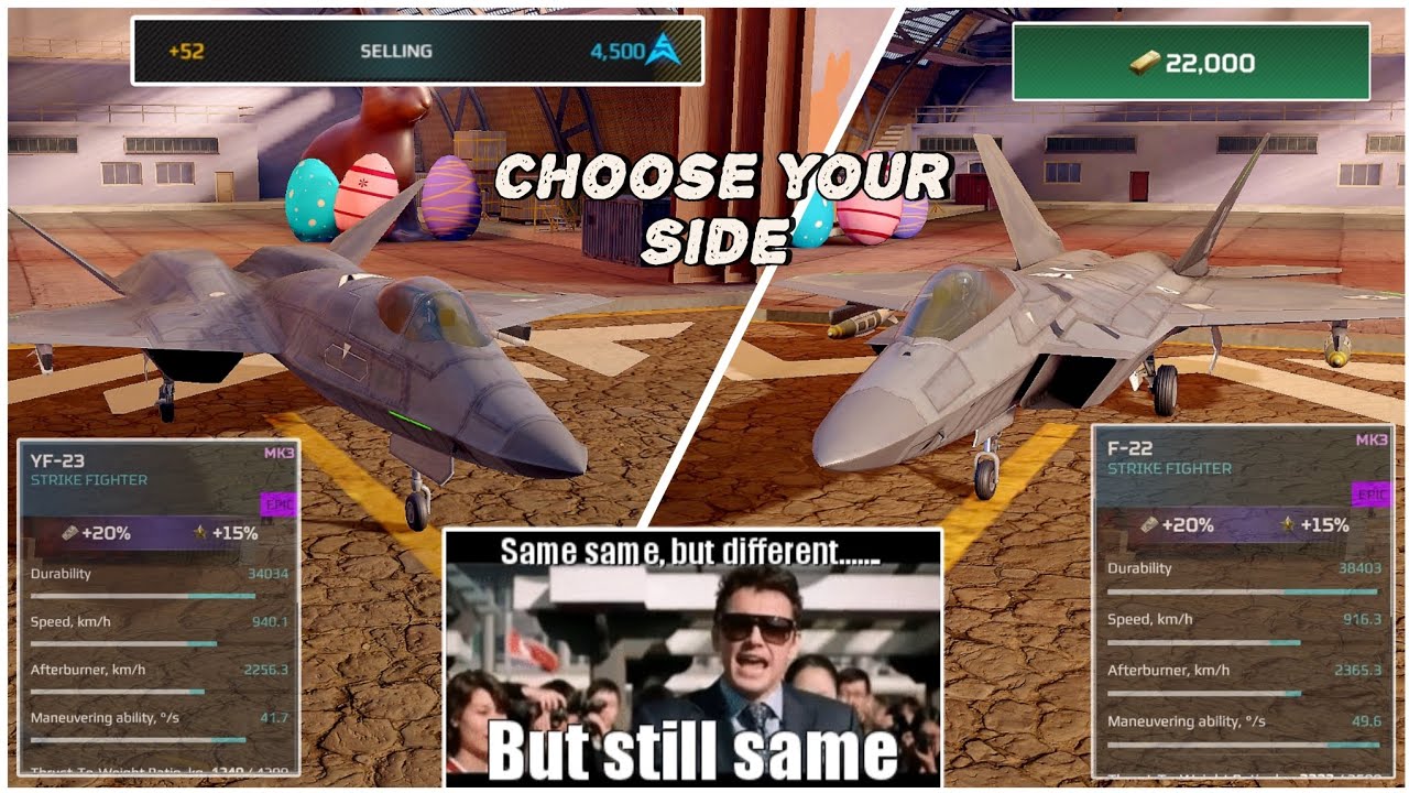 MWT Tank Battles Yf23 mk3 vs F22 mk3 review/online gameplay/custom air battle/which do u choose?
