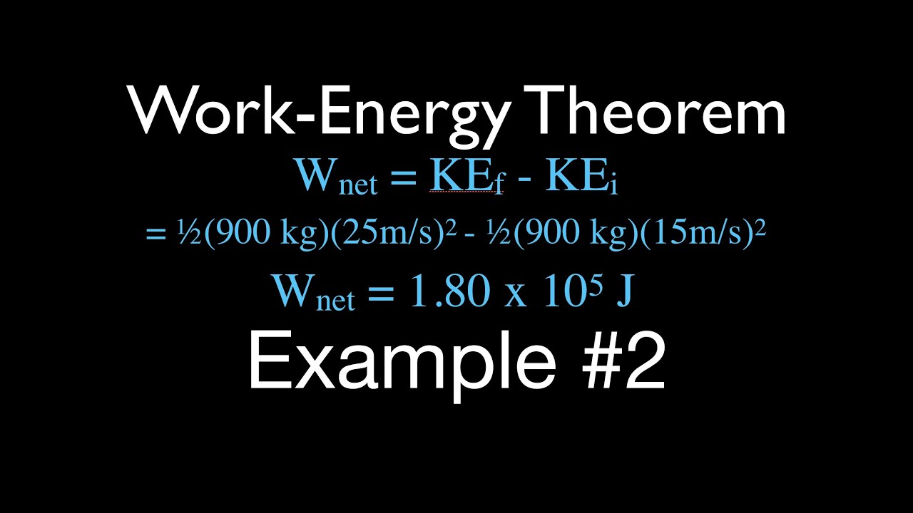 Energy, Work & Power (18 of 31) Work Energy Theorem, Calculate the Velocity of an Object